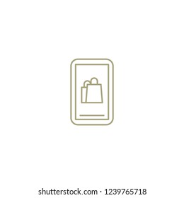 mobile ecommerce application vector icon