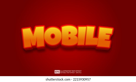 Mobile editable text effect font