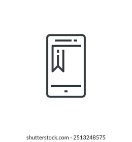 Mobile Education icon, vector illustration