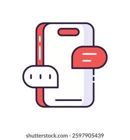 Mobile Eid Chat Icon for Festive Messaging and Islamic Communication