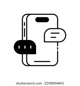Mobile Eid Chat Icon for Festive Messaging and Islamic Communication