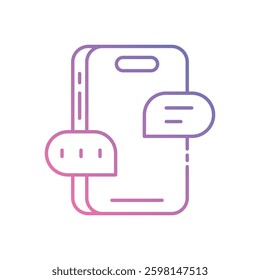 Mobile Eid Chat Icon for Festive Messaging and Islamic Communication