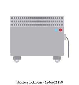 Mobile electric heater color vector icon. Flat design