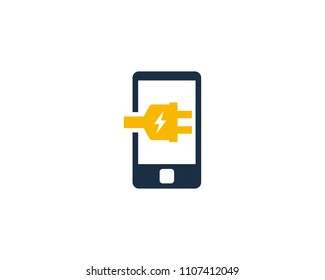 Mobile Electric Icon Logo Design Element