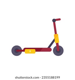 Mobile electric scooter icon flat vector. Kick transport. Eco modern isolated