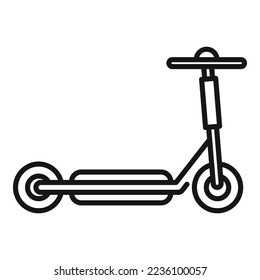 Mobile electric scooter icon outline vector. Kick transport. Eco modern