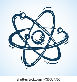 Mobile ellipse transform ball cell isolated on white backdrop. Freehand outline ink hand drawn picture logo sketch in art scribble retro style pen on paper. Closeup view with space for text