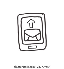 mobile email doodle drawing