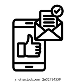 Mobile Email Icon Element For Design
