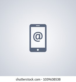 Mobile email icon, vector best flat icon on white background , EPS 10