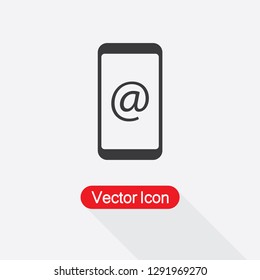 Mobile Email Icon, Vector Illustration Eps10