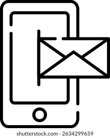 Correo electrónico móvil Nuevo Vector de diseño de iconos creativos