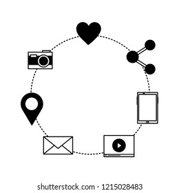 mobile email speech bubble social media