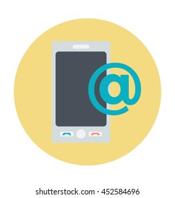 Mobile Emailing Colored Vector Illustration