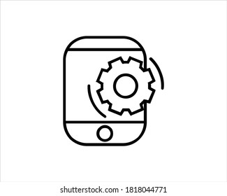 Mobile engineering icon. Setting icon vector illustration.