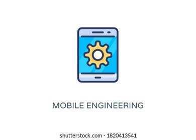 Mobile Engineering icon in vector. Logotype