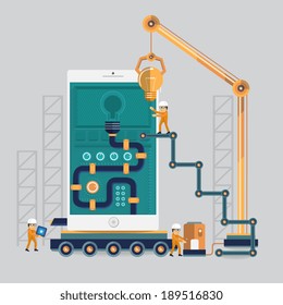 Mobile engineering to success by power with idea energy process