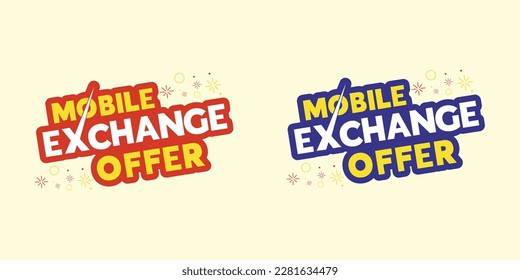 Mobile Exchange Offer, Mobile Store, gadgets, Discount, Smart Phones, Accessories Sale Vector Template
