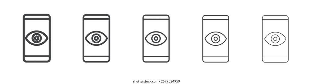 Icono de ojo móvil simple ilustración símbolo de colección