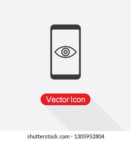 Mobile Eye Icon Vector Illustration Eps10
