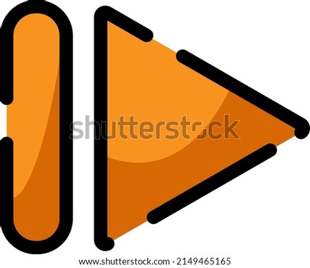 Mobile fastforward, illustration, vector on a white background.