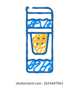 mobile filter doodle icon sketch vector. mobile filter sign. isolated symbol illustration