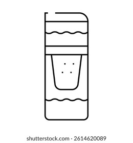 mobile filter line icon vector. mobile filter sign. isolated contour symbol black illustration