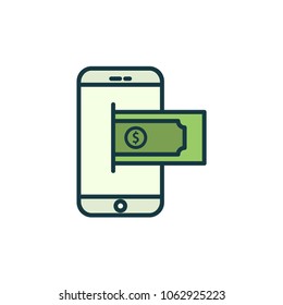 Mobile Finance Vector Icon