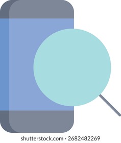 Diseño de icono plano de búsqueda móvil
