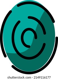 Mobile finger print, illustration, vector on a white background.