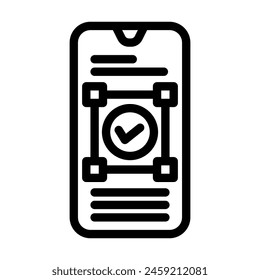 mobile first indexing seo line icon vector. mobile first indexing seo sign. isolated contour symbol black illustration