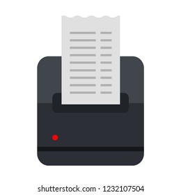Mobile fiscal printer mobile for off-site trade flat single icon vector isolated on white