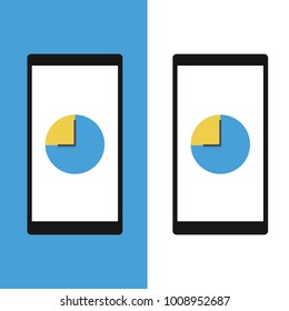 Mobile flat design with icons 