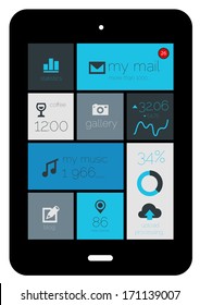Mobile flat design UI template