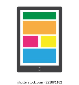 Mobile flat design UI template