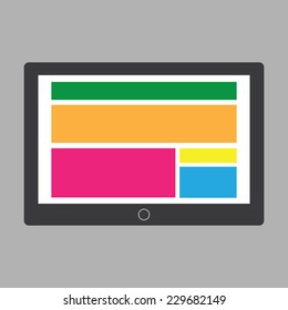 Mobile flat design UI template