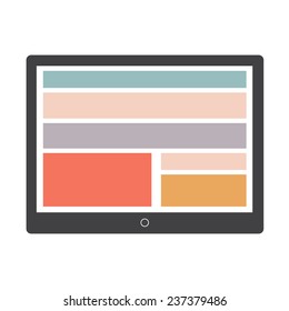 Mobile flat design UI template