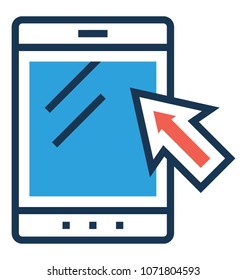 
Mobile Flat and Line Icon
