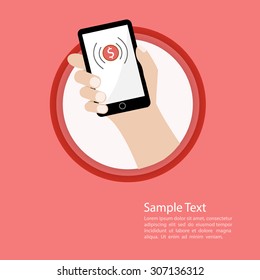 Mobile flat template vector eps10