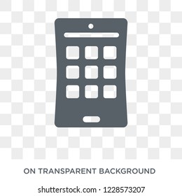 Mobile flexible display icon. Trendy flat vector Mobile flexible display icon on transparent background from Artificial Intelligence, Future Technology collection. 