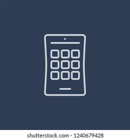 Mobile flexible display icon. Trendy flat vector line Mobile flexible display icon on dark blue background from Artificial Intelligence, Future Technology collection. 