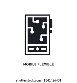mobile flexible display isolated icon. simple element illustration from artificial intellegence concept icons. mobile flexible display editable logo sign symbol design on white background. can be