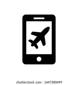 Mobile Flight Booking Vector Icon