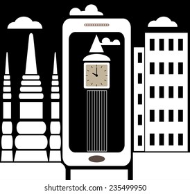 Mobile focus. vector / illustration