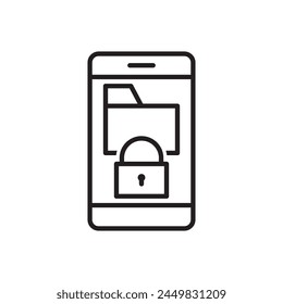 Symbol für Sperrsymbol für mobilen Ordner