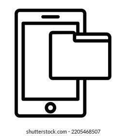 Icono vector de carpetas móviles que es adecuado para el trabajo comercial y que puede modificarlo o editarlo fácilmente

