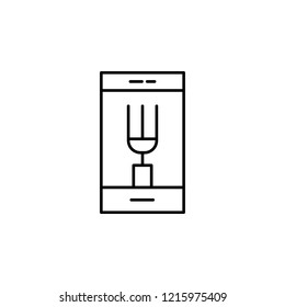 mobile, food icon. Element of food icon. Thin line icon for website design and development, app development. Premium icon
