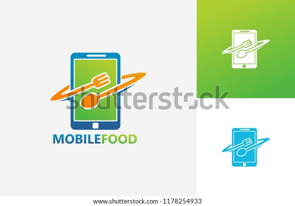 Mobile Food Logo Template Design Vector,\
Emblem, Design Concept, Creative Symbol,\
Icon