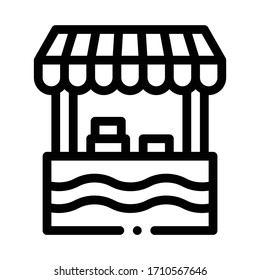 mobile food stall icon vector. mobile food stall sign. isolated contour symbol illustration