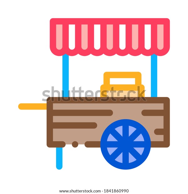 mobile food stalls icon vector. mobile food\
stalls sign. color symbol\
illustration